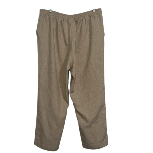 Alfred Dunner Womens Size 16 Beige Straight Leg Pants Polyester - Picture 7 of 10